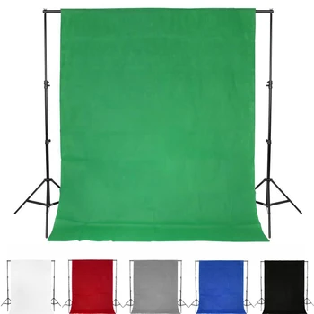 1.5x2M Fotózási hátterek Nem szőtt egyszínű fekete zöld képernyő szövet Chroma Key fotó Háttérszövet a Photo Studio számára