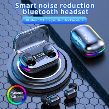 1 ~ 5DB Vitog KT10 WTS vezeték nélküli fejhallgató Bluetooth-kompatibilis fülhallgató LED sport fejhallgatók zajszűrő fülhallgató Micro-val 1 ~ 5DB Vitog KT10 WTS vezeték nélküli fejhallgató Bluetooth-kompatibilis fülhallgató LED sport fejhallgatók zajszűrő fülhallgató Micro-val 2