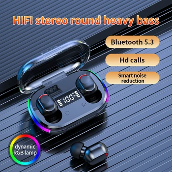 1 ~ 5DB Vitog KT10 WTS vezeték nélküli fejhallgató Bluetooth-kompatibilis fülhallgató LED sport fejhallgatók zajszűrő fülhallgató Micro-val 1 ~ 5DB Vitog KT10 WTS vezeték nélküli fejhallgató Bluetooth-kompatibilis fülhallgató LED sport fejhallgatók zajszűrő fülhallgató Micro-val 5