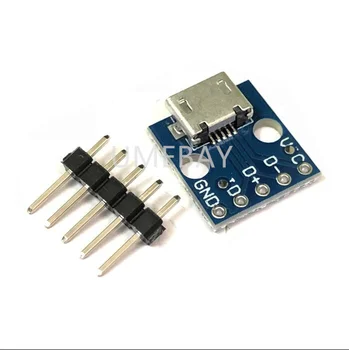 10PCS MCU micro USB interfész aljzat hálózati adapter kenyértábla 5V tápmodul fejlesztő kártya