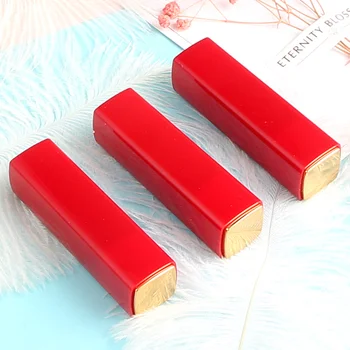 12.1mm műanyag kiváló minőségű vörös rúzscső, DIY üres kozmetikai ajakbalzsam alcsomag, préselt design ajakrúzstartály F20172738