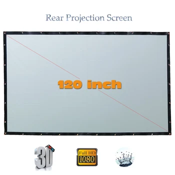 120 hüvelykes hátsó projektor képernyő összecsukható vetítő PVC szövet