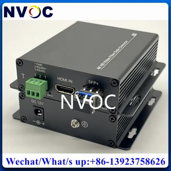 1Ch 4K 4096*2160@30Hz HDMI video-LC port 10KM száloptikai átalakító hosszabbító 1 csatornás bidi kétirányú RS232 adatokkal