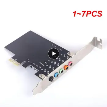 1~7PCS lejátszás 5.1 csatornás PCI-express hangkártyaPci Express Xi-e Cmi8738 lapkakészlet könnyű, kiváló minőségű hordozható
