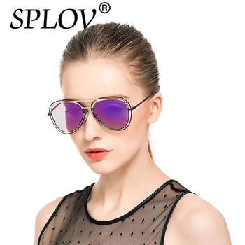2017 Női polarizált jurta szemüvegek fém napszemüvegek színes női szemüvegek divattükör vintage ovális UV400 napszemüveg Új