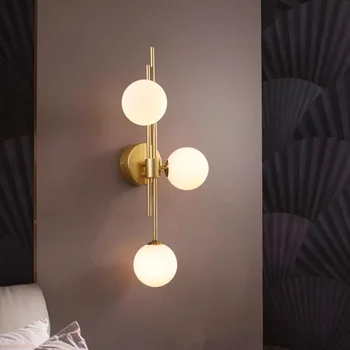 2023 Modern LED üveggolyós fali lámpa nappalihoz Tanulmány Éjjeli tetőtér Kezdőlap Fürdőszoba Kültéri fali lámpa dekoráció habitacion