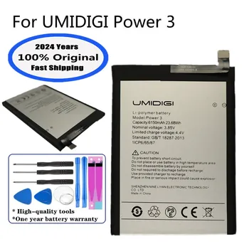 2024 Új 100% eredeti UMI akkumulátor Umidigi Power 3 Power3 intelligens mobiltelefon csere akkumulátor akkumulátorokhoz Bateria 6150mAh