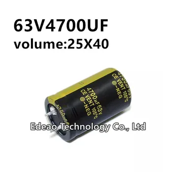2db/lot 63V 4700UF 63V4700UF 4700UF63V térfogat: 25X40 mm audio teljesítményerősítő inverter alumínium elektrolit kondenzátor