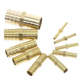 6mm 8mm 10mm 12mm 16mm egyenes csőcsatlakozás csőszerelvény tömlő barb OD 6-16mm sárgaréz csatlakozó csatlakozó adapter PU PE cső