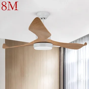 8M Nordic LED ventilátor világítás Modern minimalizmus Étterem Nappali tanulmány Mennyezeti ventilátor lámpa Távoli elektromos ventilátor fény