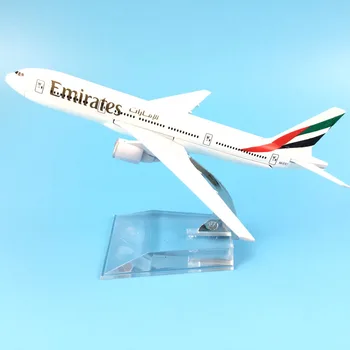 Air Emirates egyrétegű légitársaság Airplane Model Airbus 777 Airways 16cm ötvözött fém sík Model w állvány Repülőgép játékok gyerekeknek