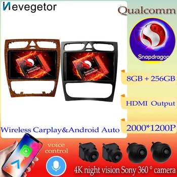 Android 13 Qualcomm autórádió Mercedes Benz C-osztály W203 C200 C320 C350 CLK W209 2002-2005 GPS navigáció 5G WIFI 2 Din DVD
