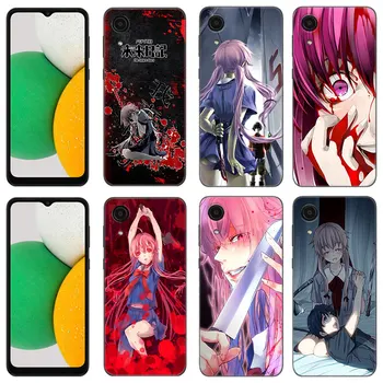 Anime Future Diary Phone Case Samsung Galaxy A01 A03 Core A04 E A02 A05 A10 A20 A21 A30 A50 S A6 A8 Plus A7 2018 fekete borító
