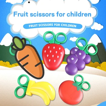 Aranyos rajzfilm gyümölcs alakú mágneses olló esztétikus biztonságos kézzel vágott papírvágás Óvoda Diák írószer Iskolai kellékek