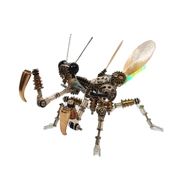 barkácsgép precíziós rovarok nehéz kézzel készített ajándékdíszek 3d háromdimenziós sáska fém összeszerelési modell játék