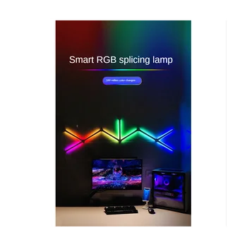 Bluetooth WiFi Smart APP Control LED lámpa RGB szinkron fali lámpa hálószobai dekorációs szalaglámpákhoz EU csatlakozó Bluetooth WiFi Smart APP Control LED lámpa RGB szinkron fali lámpa hálószobai dekorációs szalaglámpákhoz EU csatlakozó 5
