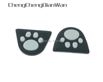 ChengChengDianWan Cat Mancs egyedi tervezésű szilikon matricatartó tok Adhensive PS4 vezérlőhöz L2 R2 Gombos fedél 100szett