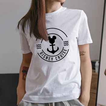 Disney női pólók Cool Sweet Style White Pólók Divat Alkalmi Nyár Új termékek Kerek nyakú pólók Harajuku Aranyos szív