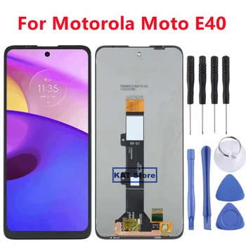 Eredeti Motorola Moto E40 LCD Touch digitalizáló képernyőhöz Teljes összeszerelés keret cseréje nélkül