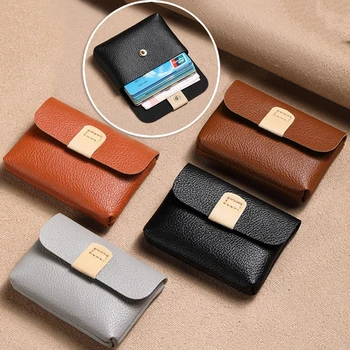 Férfi Retro PU bőr érme pénztárca női kis rövid pénztárcák Kártyatáska hordozható pénzpénztárca fülhallgató tasak adat kábel tároló táska