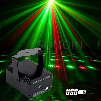  Hordozható LED színpadi fény DJ Disco fény projektor lézerfények hang aktivált vaku karácsonyi parti esküvőre  Hordozható LED színpadi fény DJ Disco fény projektor lézerfények hang aktivált vaku karácsonyi parti esküvőre 5