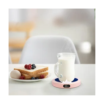  hordozható USB fűtőcsésze meleg 3 fokozatú kávésbögre fűtő alátét intelligens termosztatikus főzőpad tejes tea melegítő párna fehér