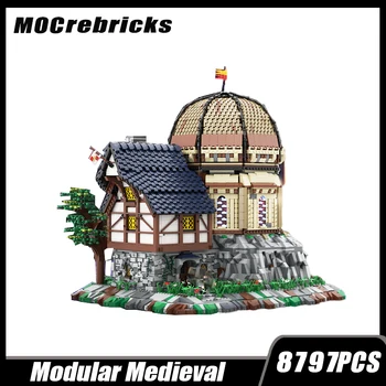 Híres középkori utcakép sorozat Moduláris építészeti obszervatórium MOC épületmodell technológia tégla összeszerelés gyermekjáték