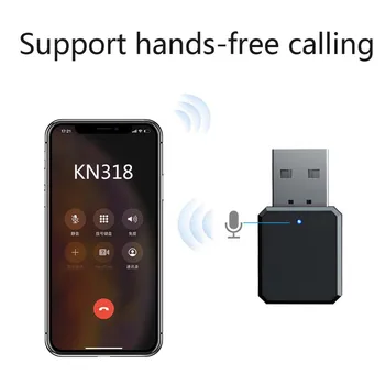 KN318 vezeték nélküli 5.1 audio vevő adó adapterek 3,5 mm-es AUX USB adaptáló eszköz autózenéhez Audio Reciever kihangosító KN318 vezeték nélküli 5.1 audio vevő adó adapterek 3,5 mm-es AUX USB adaptáló eszköz autózenéhez Audio Reciever kihangosító 3