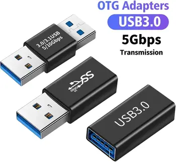 LBSC USB 3.0 apa - anya adapter USB-A apa adapter USB átalakító SSD-hez HDD kábel csatlakozó hosszabbító USB 3.0 hosszabbító dugó
