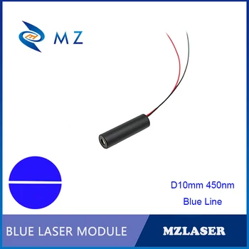  Nagy stabilitású kompakt D10mm 450nm 50mW 110 fokos kék vonal PMMA objektív lézermodul ipari minőségű