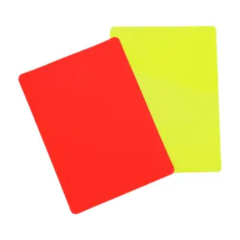 Piros Sárga lapok 2db játékvezetői kiegészítő készlet Futball büntetőkártyák Futball játékvezető kellékek labdarúgás piros és sárga lap