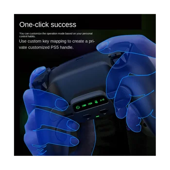 PS5 vezérlő Resorble Kit hátsó és 4 vissza gombhoz Rise Remap Kit (fekete)