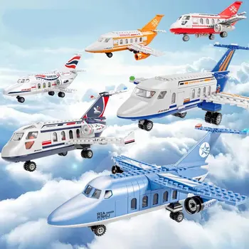 Repülőgépek Légi utasszállító repülőtér Modern repülőgép Busz Teherszállító repülőgép Repülőgép Modell építőelemek Oktatási Gyermek játékok
