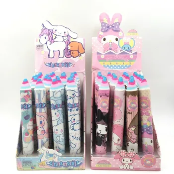 Sanrio rajzfilm radír toll 24/48db Hello Kitty Melody Kuromi Cinnamoroll Új aranyos radír morzsatisztító írószer Diák ajándékok