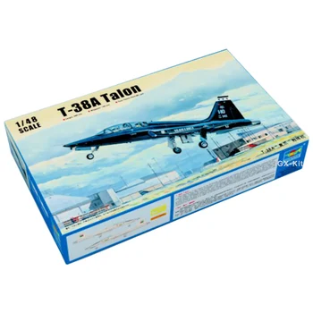 Trombitás 02852 1/48 méretarányú US T38 T38A T-38A Talon sugárhajtású kiképző repülőgép repülőgép játék ajándék kézműves műanyag összeszerelési modell készlet