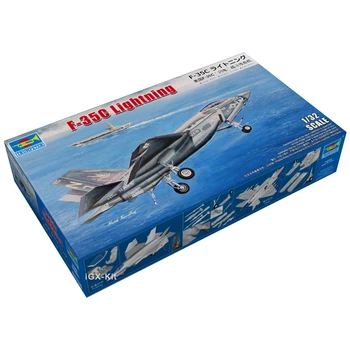 trombitás 03230 1/32 méretarányú amerikai haditengerészet F-35C villámvadász repülőgép játék kézműves hobbi katonai összeszerelés műanyag modell építőkészlet