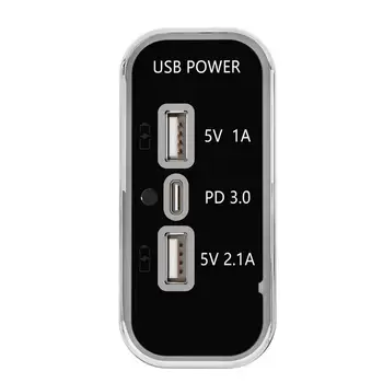 USB autós telefon töltő mobiltelefon USB 3 port átalakító dugó Nagy teljesítményű automatikus töltő adapter buszokhoz, autókhoz, lakóautókhoz, hajókhoz
