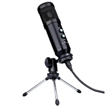  USB mikrofon kondenzátor mikrofon állvány hangerőgombbal Plug And Play játékokhoz használt streaming média podcastok
