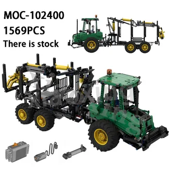 Új MOC-102400 szuper szállítmányozó teherautó teherautó építőelemek 1569db felnőtt érdeklődésű DIY kollekció gyerekeknek születésnapi ajándékok
